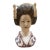 Japanese Bijin-Geisha Bust on Pedestal, Signed For Sale