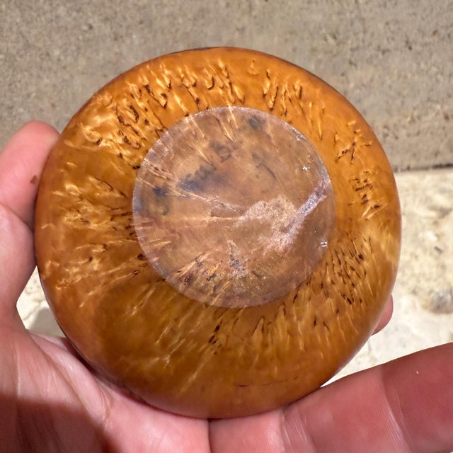 1970s Modernist Vase Burl and Birch Wood For Sale - Image 15 of 15