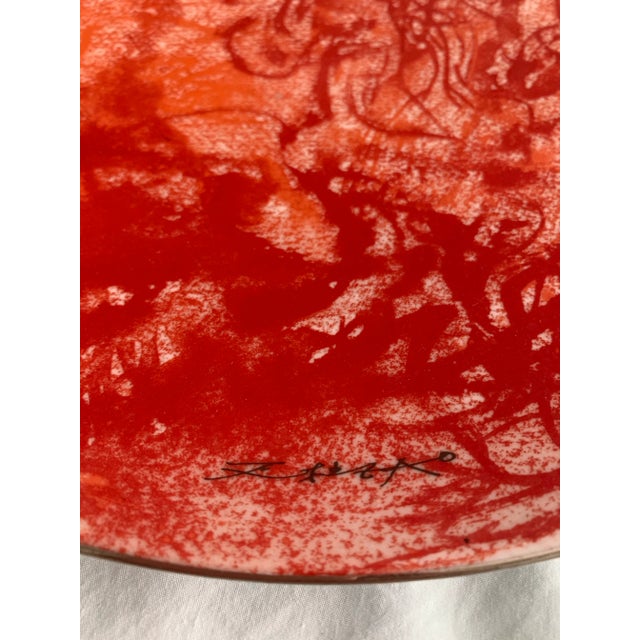 Abstract Bernardaud Zao Wau-Ki “Pierre De Feu” Limited Plate Collection For Sale - Image 3 of 4