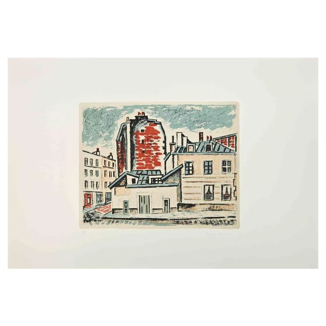 Orfeo Tamburi, View of Paris, 1970s, Etching For Sale