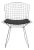 Chrome Bertoia Side Chairs With Fabric Seat Pads for Knoll (Two Available) For Sale