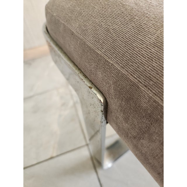 1970s Style of Tri-Mark Milo Baughman Modern Design Chrome Bench For Sale - Image 11 of 13