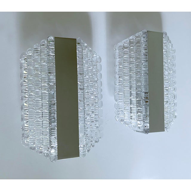 Vintage Space Age Glass Sconces from Kaiser, Set of 2 For Sale - Image 12 of 18