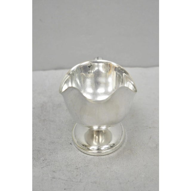 Metal Vintage Victorian Silver Plated Trophy Cup Sauce Gravy Boat With Handle For Sale - Image 7 of 8
