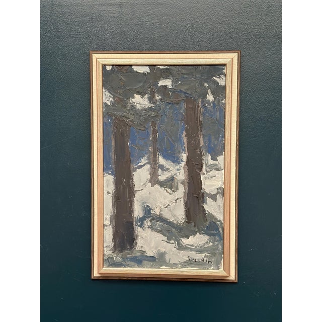 Svän Grandin, Three Trees, 1960s, Oil on Panel, Framed For Sale - Image 13 of 16