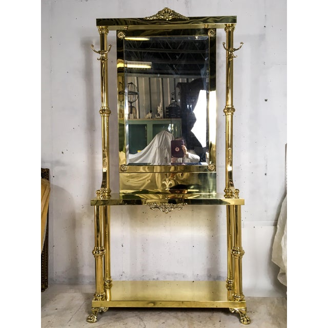 Antique Solid Brass Hall Tree Chairish