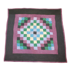 1960s Amish Sunshine and Shadow Crib Quilt