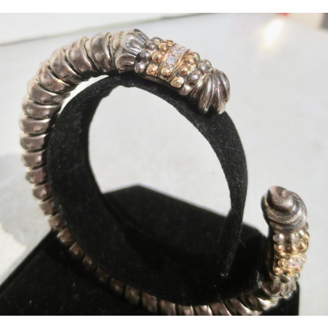Alwand Vahan Bangle Bracelet Sterling, 14Kt and Diamonds For Sale - Image 4 of 6