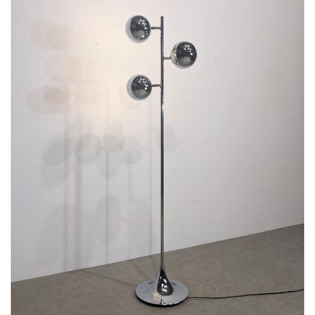 Silver Space Age Floor Lamp, 1970s For Sale - Image 8 of 8
