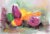 English Vintage Impressionist Still Life With Eggplant & Veggies Watercolor Painting For Sale - Image 3 of 3