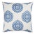 Schumacher Olana Embroidery 22" Pillow in Blue For Sale