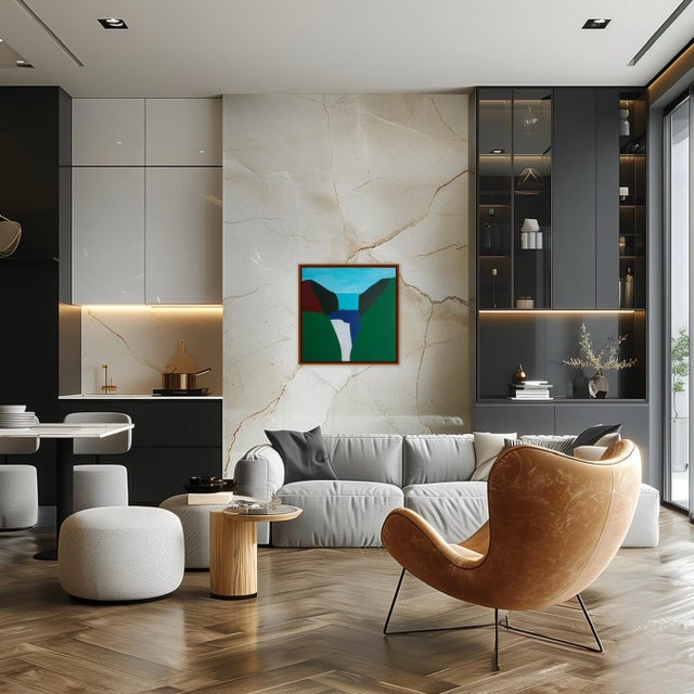 Bodasca, Painting on Canvas Waterfall, 2026, Canvas For Sale - Image 9 of 13