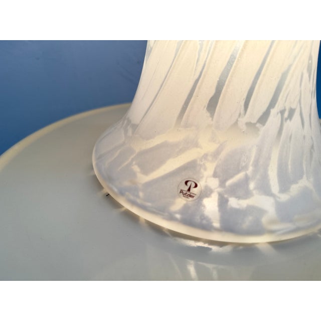 White Large Mushroom Table Lamp from Peill & Putzler, 1970s For Sale - Image 8 of 10
