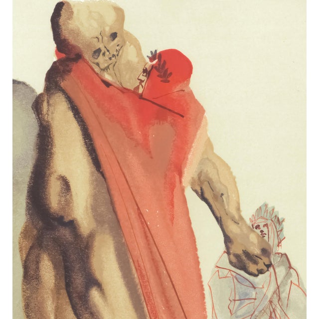 Salvador Dalí 1963 Dalí Divine Comedy Engraving Purgatoire Chant 5 "Les Reproches De Virgile" (Vergil's Reproaches) For Sale - Image 4 of 9