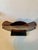 Early 21st Century Jasmine Art Glass 15" Fused Glass Crescent Bowl Vase With Metal Stand - Red/Gold For Sale - Image 5 of 5