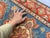 Blue and Rust Red Kazak Wool Runner Rug, Tribal Hallway Rug, 2'9" X 9'9" For Sale - Image 13 of 16