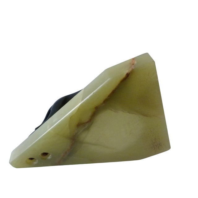 Early 20th Century Bronze Greyhound Dog on Green Marble Base . Art Deco . For Sale - Image 12 of 12