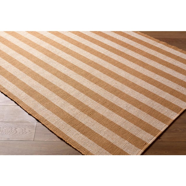 Traditional Harbor Handmade Rug Sand 5x8 For Sale - Image 3 of 4