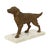 Gold Art Deco Gold-Colored Zamak Dog on Marble Base For Sale - Image 8 of 14