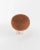 Hygge Stool in Boucle Burnt Orange Fabric and Travertino by Saccal Design House for Collector For Sale - Image 4 of 5