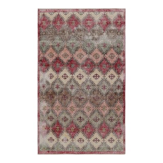 Vintage Zeki Müren Runner Rug, With Geometric Patterns, From Rug & Kilim For Sale