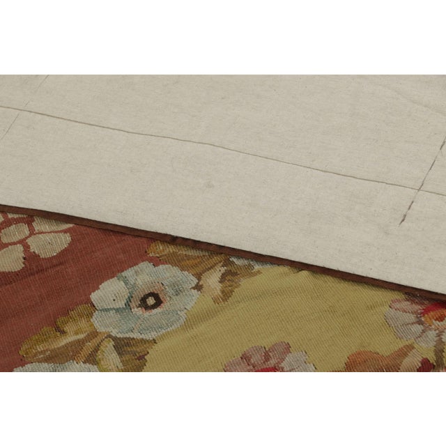 Textile Empire Period Antique Aubusson Rug, Rococo Floral Medallion - Rug & Kilim For Sale - Image 7 of 7