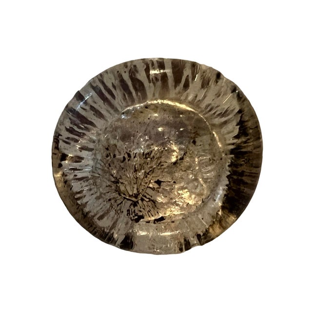 Mid-Century Modern 1960s Murano Art Glass Table Lamp Attributed to Toso Murano / Ercole Barovier – Silver Mica Finish For Sale - Image 3 of 6