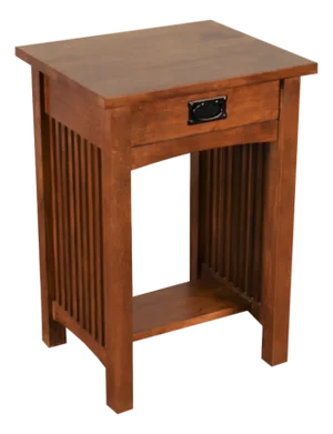 Mission 1 Drawer Spindle End Table