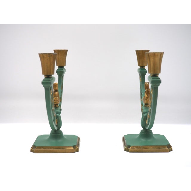 Swedish Art Deco Candleholders by Stjärnmetall, 1930s, Set of 2 For Sale - Image 9 of 13