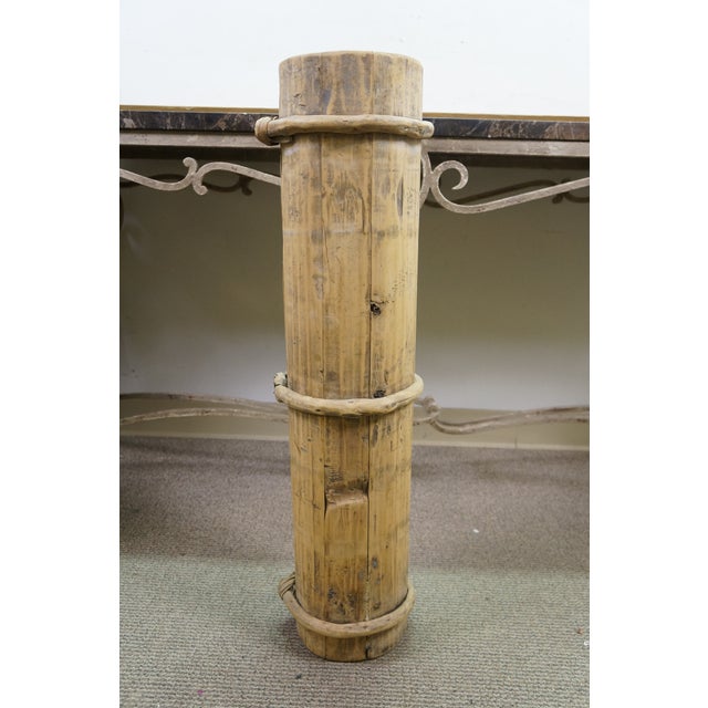 Brown 3 Antique Tibetan Wood Yak Butter Churn Buckets For Sale - Image 8 of 17