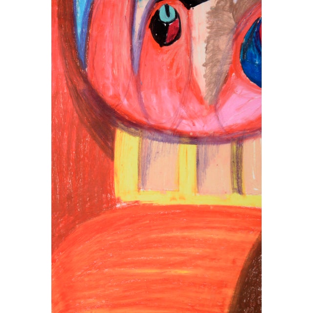 Abstracted Cubist Turkey Portrait in Pastel on Paper Brightly colored abstract portrait by Michael William Eggleston...