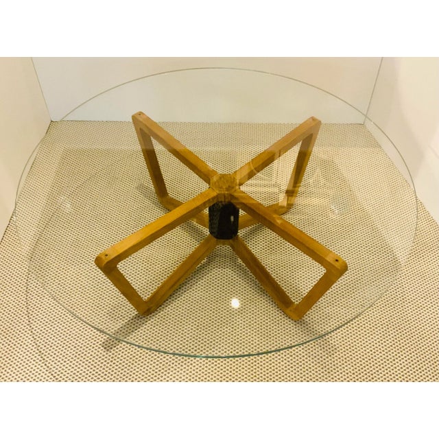 Contemporary Baker McGuire Organic Modern Eitean Teak Outdoor Cocktail Table For Sale - Image 3 of 7