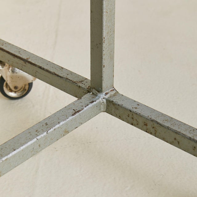 1940s French Adjustable Metal Floor Mirror on Casters, 1940s - 2 Available For Sale - Image 5 of 18