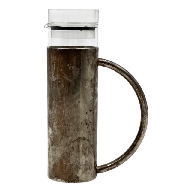 Modern Silver-Plated and Glass Mod. Oilvine Cruet from Lino Sabattini, Italy, 1970s For Sale