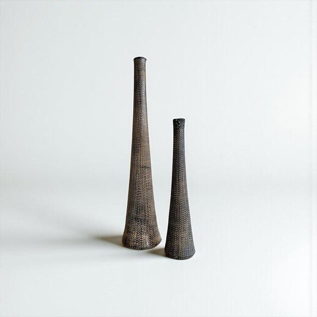 Mid-Century Modern Brutalist Art Ceramic Vase from Gunther Lambert, 1960s, Set of 2 For Sale - Image 12 of 12