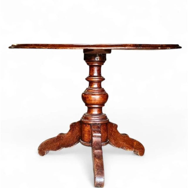 Mid-19th Century Italian Renaissance Walnut Center Table For Sale - Image 4 of 8