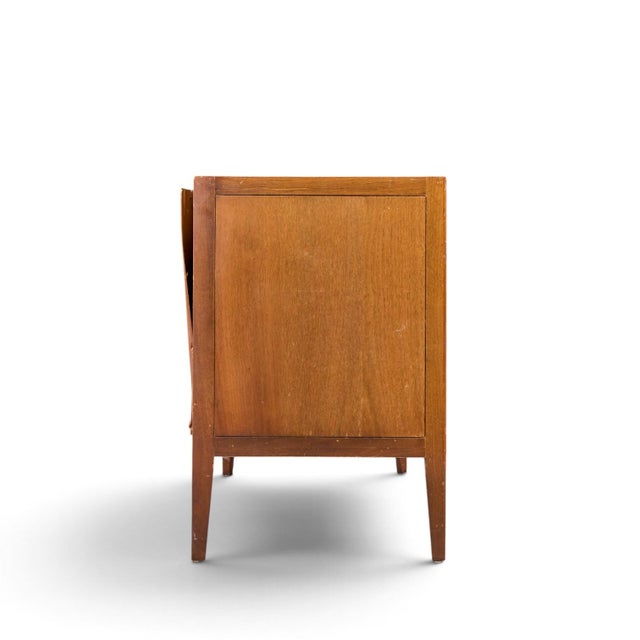 Mid 20th Century Unagusta Mid Century Walnut Curved Lowboy Dresser For Sale - Image 5 of 10