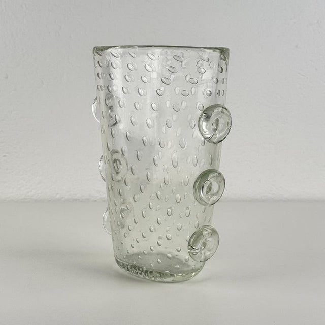 Pulegoso Glass Vase with Applied Discs by Ercole Barovier, 1930s For Sale - Image 11 of 17