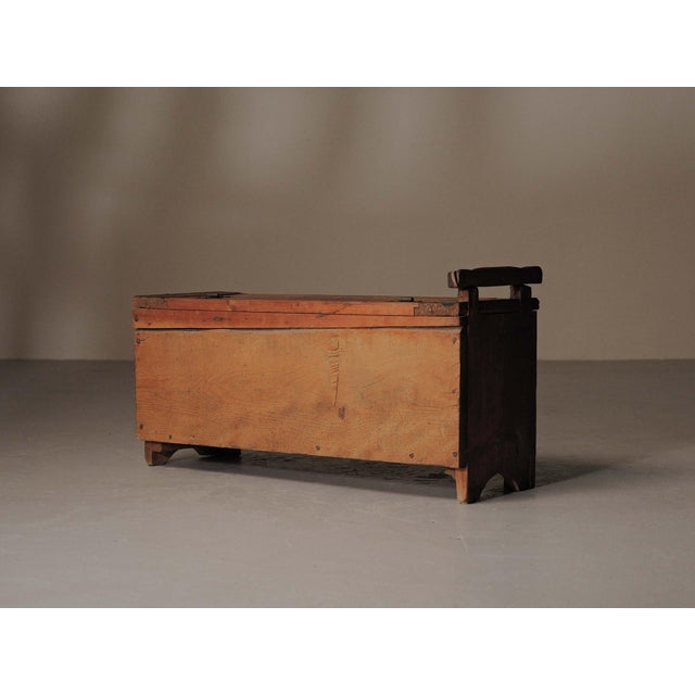 19th Century Mountain Folk Art Pine Storage Bench, France For Sale - Image 15 of 18
