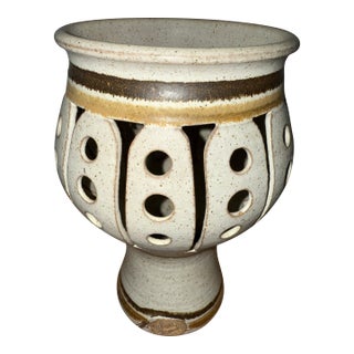 Early California Wishon Harrell Studio Stoneware Pottery Ceramic Lamp For Sale