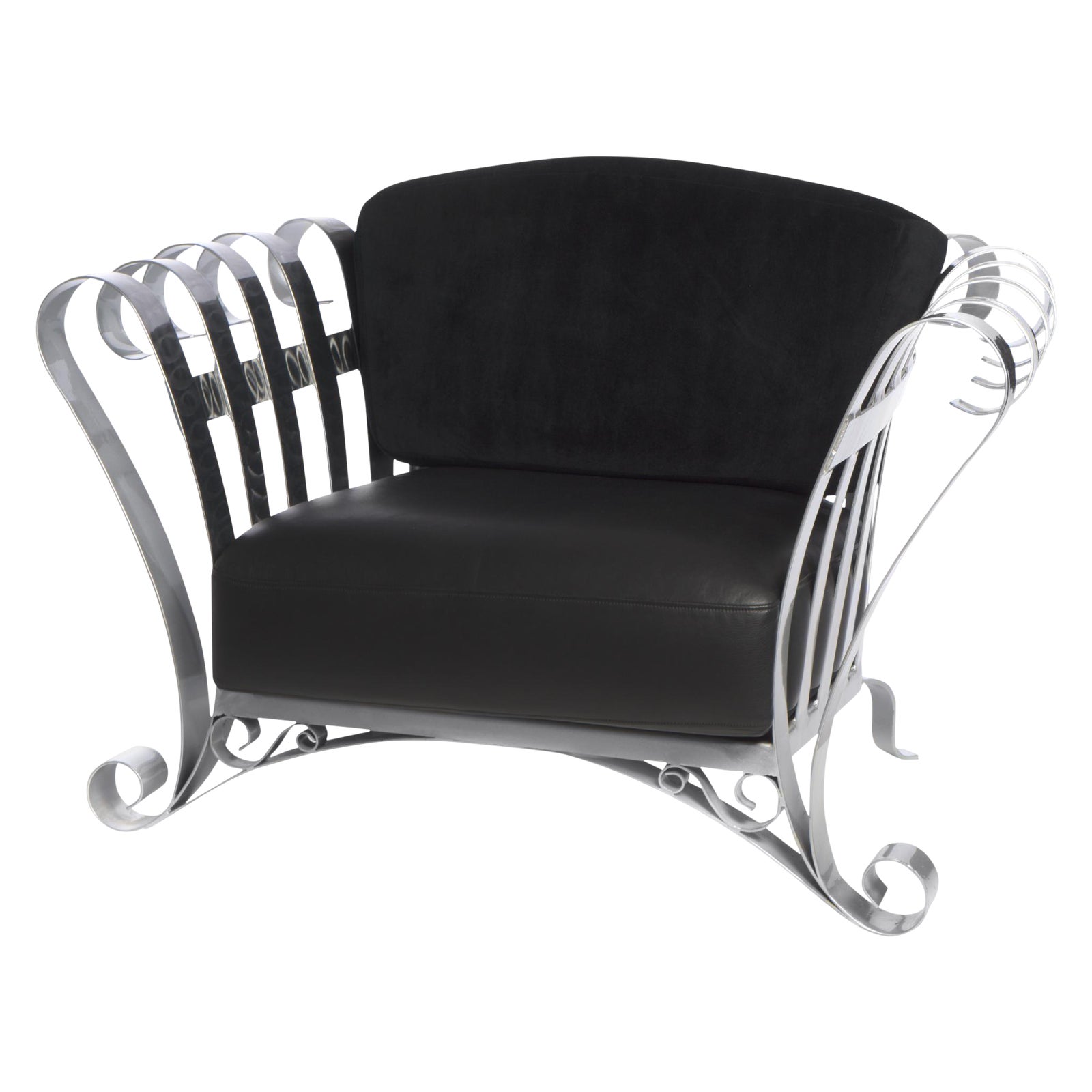 Eiffel Parisian Stainless Steel Arm Chair Chairish