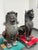 Vintage Singha Guardian Lion Sculptures, Set of Two For Sale - Image 4 of 12