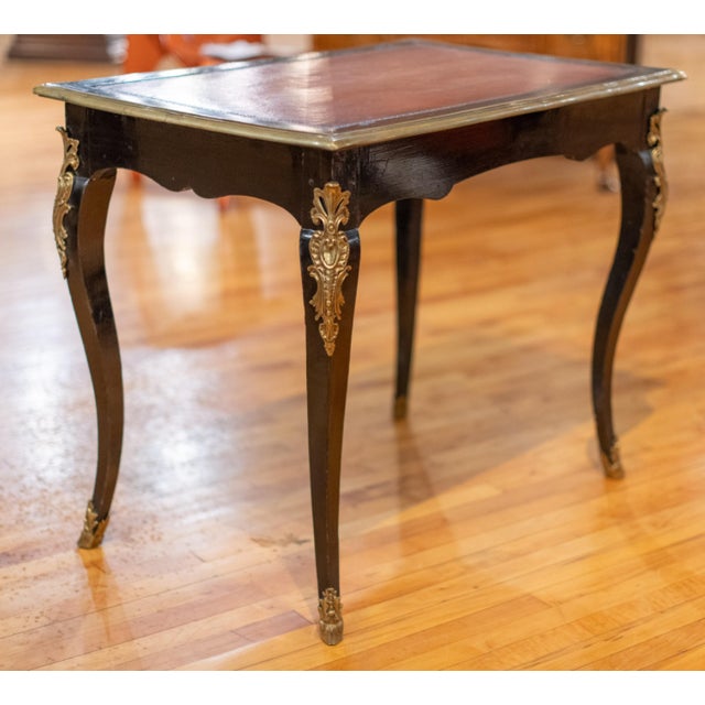 Late 20th Century French Ebonized Writing Table For Sale - Image 4 of 4
