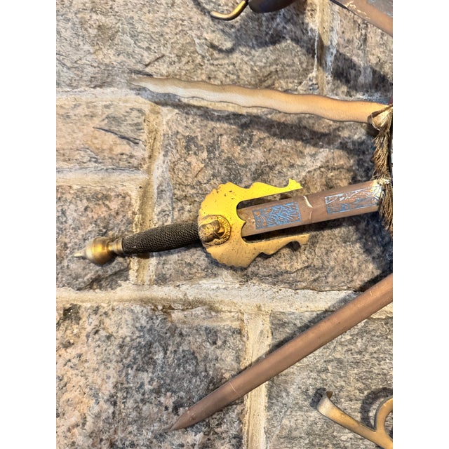 Mid- Century Spanish Toledo Sword & Shield Wall Plaque For Sale - Image 13 of 18
