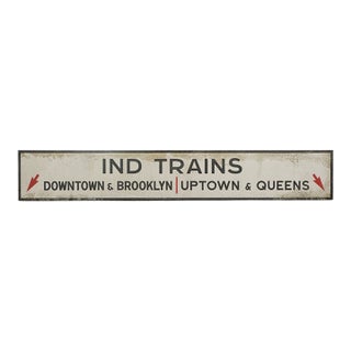 Reclaimed Marty Supreme Ind Trains Street Movie Prop Sign For Sale