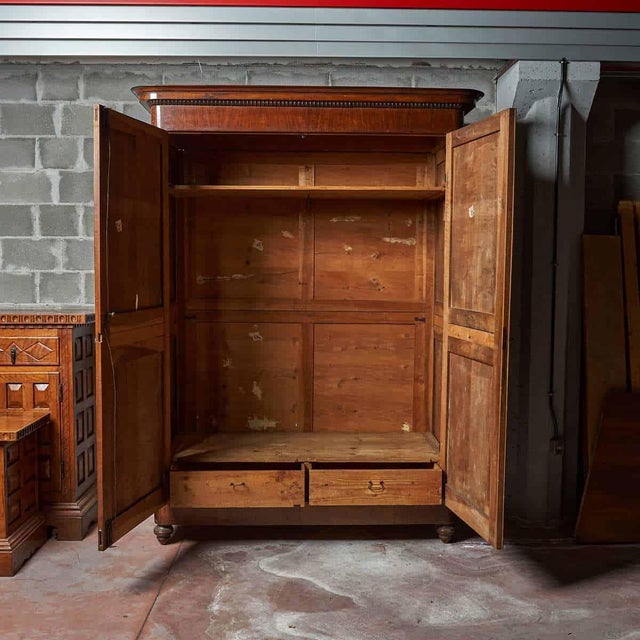 Antique Walnut Wardrobe, 1800s For Sale - Image 5 of 9