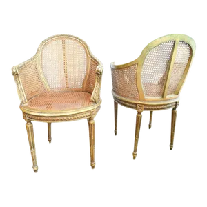 18th Century French Louis XVI Style Cane Chairs- Set of 2