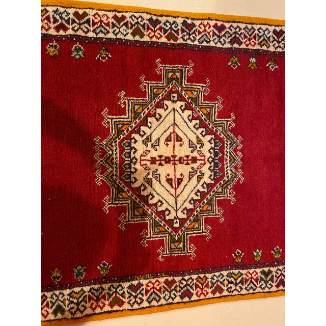 Textile Berber Medium Rug Handwoven Wool With Abstract and Geometric Elements For Sale - Image 7 of 8