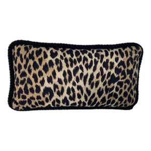 Double Sided Animal Print Pillow With Coordinating Fringe