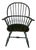 Nichols & Stone Olive Green Maple Sack Back Arm Chair For Sale